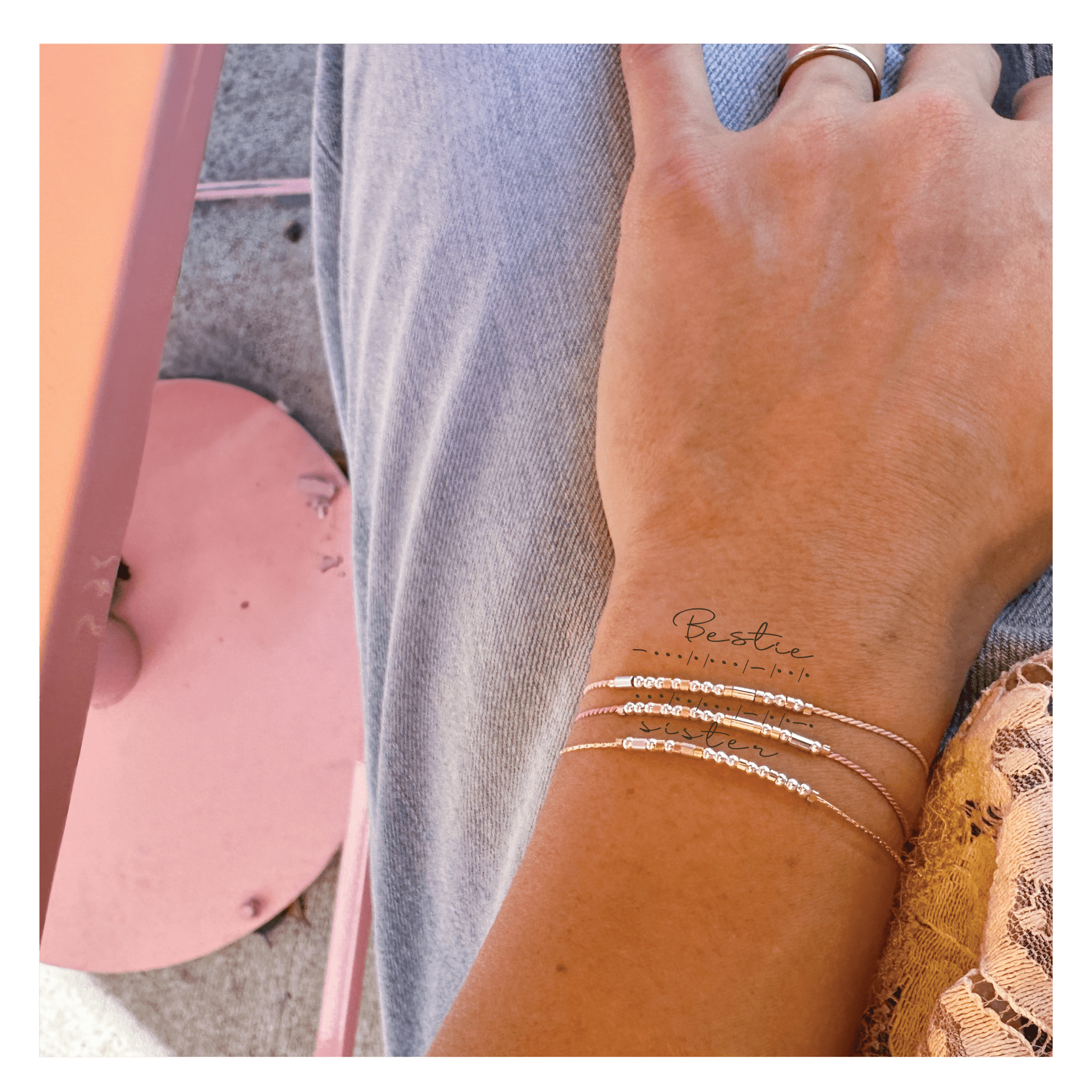 Morse Code on Cord - Olivia Cactus Morse and Dainty Jewelry