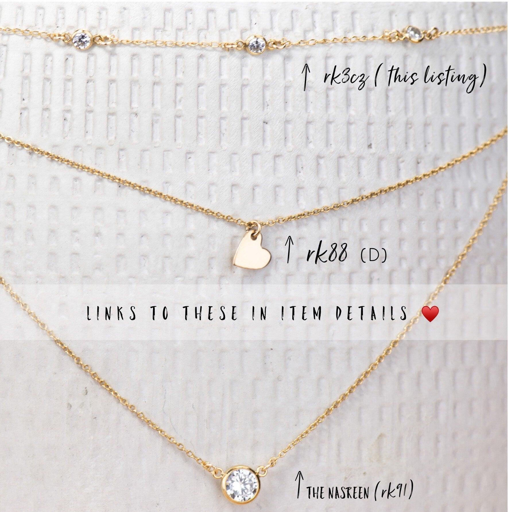3 Dainty Sparks Silver Choker - Dainty 14K Gold & Silver Jewelry by Olivia Cactus