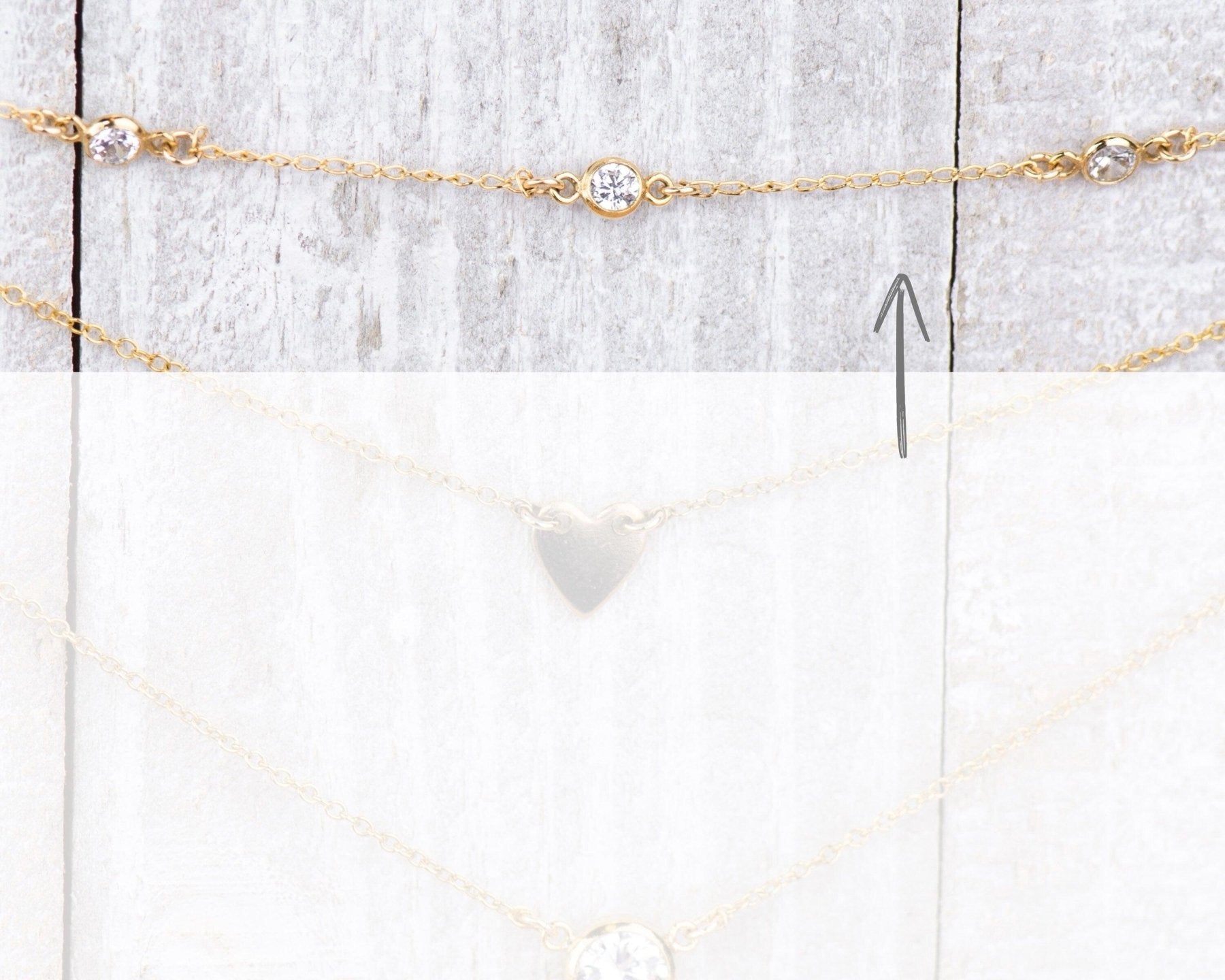 3 Dainty Sparks Silver Choker - Dainty 14K Gold & Silver Jewelry by Olivia Cactus
