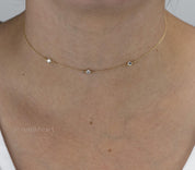 3 Dainty Sparks Silver Choker - Dainty 14K Gold & Silver Jewelry by Olivia Cactus