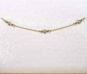 3 Dainty Sparks Silver Choker - Dainty 14K Gold & Silver Jewelry by Olivia Cactus