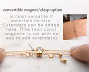 3 Diamond Cut CZ Bracelet - Dainty 14K Gold & Silver Jewelry by Olivia Cactus