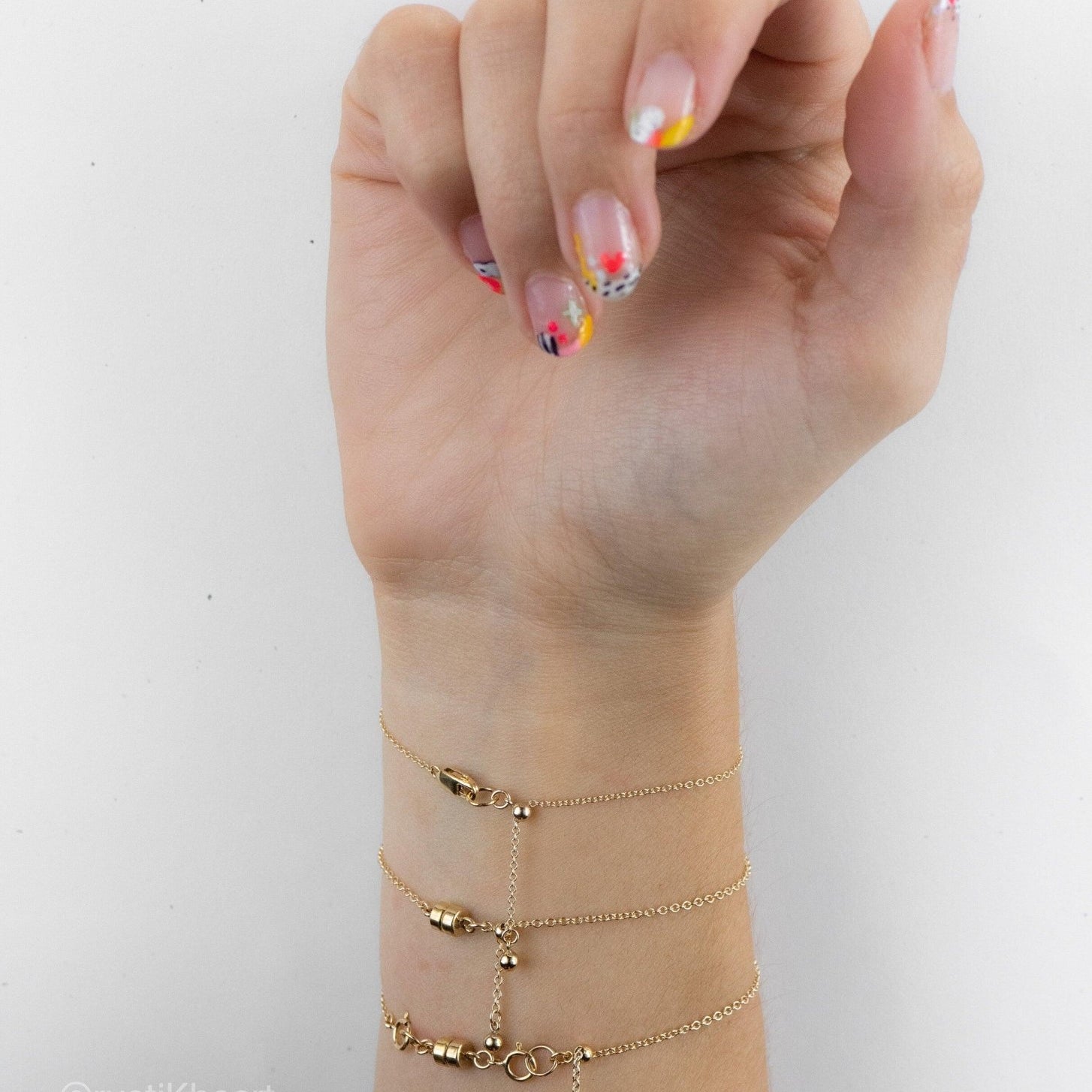 3 Diamond Cut CZ Bracelet - Dainty 14K Gold & Silver Jewelry by Olivia Cactus