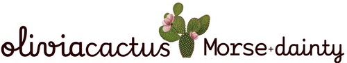Olivia Cactus Morse and Dainty Jewelry logo