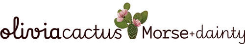 Olivia Cactus Morse and Dainty Jewelry logo
