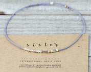 Aunt Morse Code Bracelet - Dainty 14K Gold & Silver Jewelry by Olivia Cactus