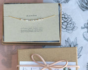 Auntie Morse Code Bracelet - Dainty 14K Gold & Silver Jewelry by Olivia Cactus