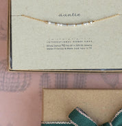 Auntie Morse Code Bracelet - Dainty 14K Gold & Silver Jewelry by Olivia Cactus