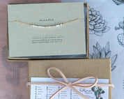 Auntie Morse Code Bracelet - Dainty 14K Gold & Silver Jewelry by Olivia Cactus