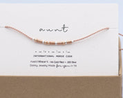 Aunt Morse Code Bracelet - Dainty 14K Gold & Silver Jewelry by Olivia Cactus