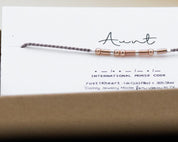 Aunt Morse Code Bracelet - Dainty 14K Gold & Silver Jewelry by Olivia Cactus