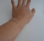 Auntie Morse Code Bracelet - Dainty 14K Gold & Silver Jewelry by Olivia Cactus