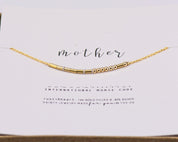 Auntie Morse Code Necklace - Dainty 14K Gold & Silver Jewelry by Olivia Cactus