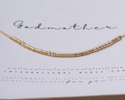 Auntie Morse Code Necklace - Dainty 14K Gold & Silver Jewelry by Olivia Cactus