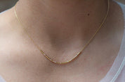 Auntie Morse Code Necklace - Dainty 14K Gold & Silver Jewelry by Olivia Cactus