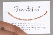 Beautiful Morse Code Bracelet - Dainty 14K Gold & Silver Jewelry by Olivia Cactus