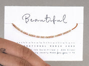 Beautiful Morse Code Bracelet - Dainty 14K Gold & Silver Jewelry by Olivia Cactus