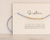 Bestie Morse Code Bracelet - Dainty 14K Gold & Silver Jewelry by Olivia Cactus