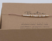 Bestie Morse Code Bracelet - Dainty 14K Gold & Silver Jewelry by Olivia Cactus