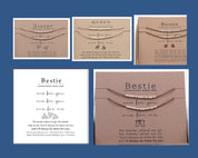 Bestie Morse Code Bracelet Set - Dainty 14K Gold & Silver Jewelry by Olivia Cactus