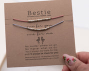 Bestie Morse Cord Bracelet Set - Dainty 14K Gold & Silver Jewelry by Olivia Cactus