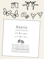 Bestie Morse Cord Bracelet Set - Dainty 14K Gold & Silver Jewelry by Olivia Cactus