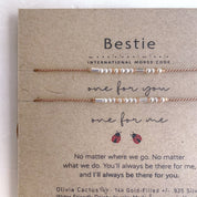 Bestie Morse Cord Bracelet Set - Dainty 14K Gold & Silver Jewelry by Olivia Cactus