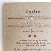 Bestie Morse Cord Bracelet Set - Dainty 14K Gold & Silver Jewelry by Olivia Cactus