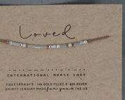 Bestie Morse Code Bracelet - Dainty 14K Gold & Silver Jewelry by Olivia Cactus
