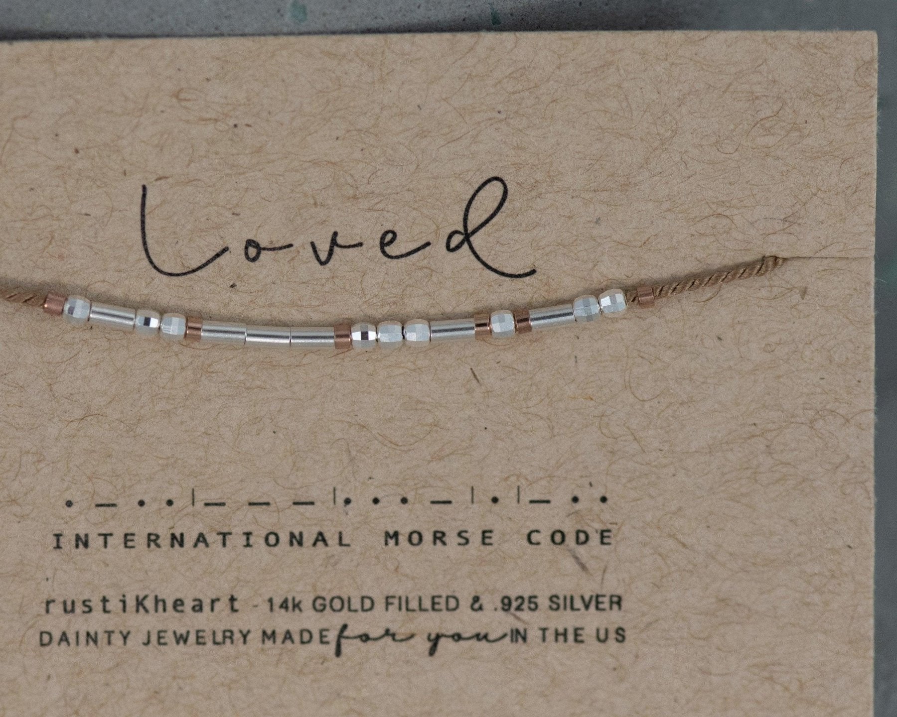 Bestie Morse Code Bracelet - Dainty 14K Gold & Silver Jewelry by Olivia Cactus