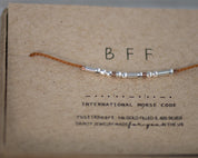 Bestie Morse Code Bracelet - Dainty 14K Gold & Silver Jewelry by Olivia Cactus