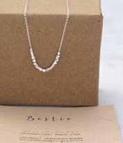 Bestie Morse Code Necklace - Dainty 14K Gold & Silver Jewelry by Olivia Cactus