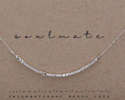 Bestie Morse Code Necklace - Dainty 14K Gold & Silver Jewelry by Olivia Cactus