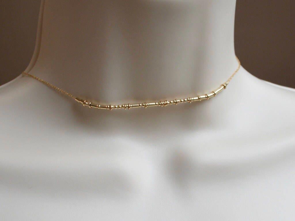 Bestie Morse Code Necklace - Dainty 14K Gold & Silver Jewelry by Olivia Cactus