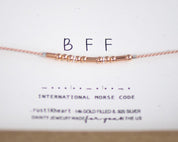 BFF Morse Code Bracelet - Dainty 14K Gold & Silver Jewelry by Olivia Cactus