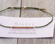 BFF Morse Code Bracelet - Dainty 14K Gold & Silver Jewelry by Olivia Cactus