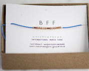 BFF Morse Code Bracelet - Dainty 14K Gold & Silver Jewelry by Olivia Cactus