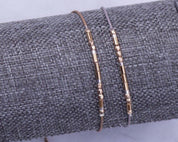 BFF Morse Code Bracelet - Dainty 14K Gold & Silver Jewelry by Olivia Cactus