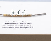 BFF Morse Code Bracelet - Dainty 14K Gold & Silver Jewelry by Olivia Cactus