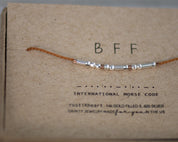 BFF Morse Code Bracelet - Dainty 14K Gold & Silver Jewelry by Olivia Cactus