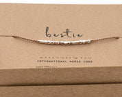 BFF Morse Code Bracelet - Dainty 14K Gold & Silver Jewelry by Olivia Cactus