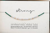 Blessed Morse Code Bracelet - Dainty 14K Gold & Silver Jewelry by Olivia Cactus