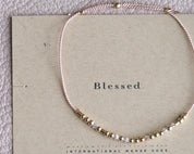 Blessed Morse Code Bracelet - Dainty 14K Gold & Silver Jewelry by Olivia Cactus