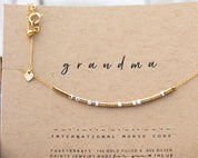 Blessed Morse Code Necklace - Dainty 14K Gold & Silver Jewelry by Olivia Cactus