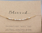 Blessed Morse Code Necklace - Dainty 14K Gold & Silver Jewelry by Olivia Cactus