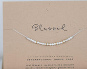 Blessed Morse Code Necklace - Dainty 14K Gold & Silver Jewelry by Olivia Cactus