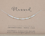 Blessed Morse Code Necklace - Dainty 14K Gold & Silver Jewelry by Olivia Cactus