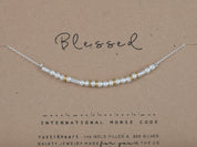 Blessed Morse Code Necklace - Dainty 14K Gold & Silver Jewelry by Olivia Cactus