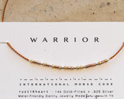 Brave Morse Code Bracelet - Dainty 14K Gold & Silver Jewelry by Olivia Cactus