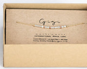 Custom Morse Code Bracelet - Dainty 14K Gold & Silver Jewelry by Olivia Cactus